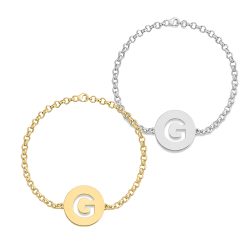 Bracelet avec Initiale Découpée
