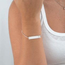 BRACELET BARRE AVEC INITIALE