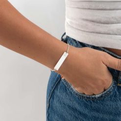 BRACELET BARRE AVEC INITIALE