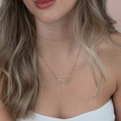Collier prénom infini avec cœur