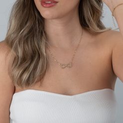 Collier prénom infini avec cœur