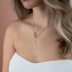 Collier Infini avec Ancre Marine