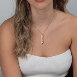 Collier Barre avec Pierre de Naissance