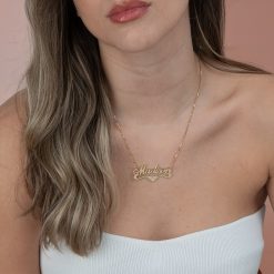 Collier Prénom avec Pierre de Naissance