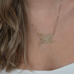 Collier Deux Prénoms avec Cœur