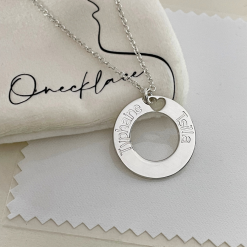 collier cercle avec 2 prénoms