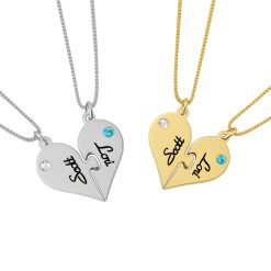 Collier Cœur Séparable Personnalisé