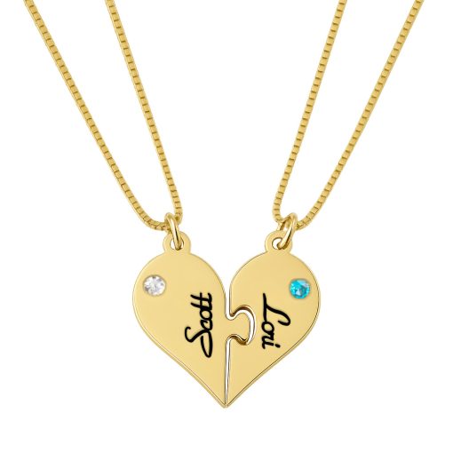 Collier Cœur Séparable Personnalisé
