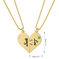 Collier Cœur Séparable Personnalisé
