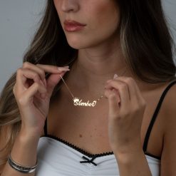 Alternative view of Collier Prénom Couronne de Princesse