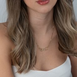 Collier Prénom Ecriture Script avec Cœur