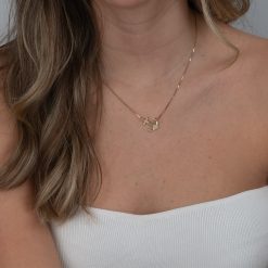 Collier Ancre Marine Gravée