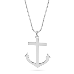 collier ancre argent sterling