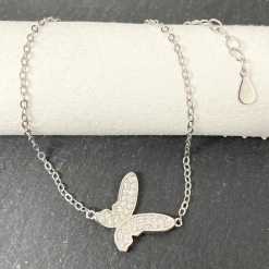 2207 bracelet papillon avec zirconium en argent
