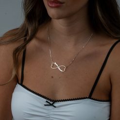 Alternative view of Collier Double Cœur Infini