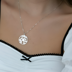 Collier Shema Israel en argent sterling porté