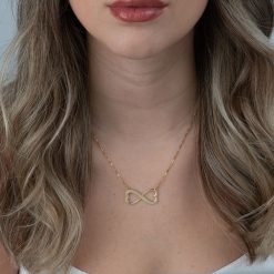 Collier Cœurs Infini Gravé
