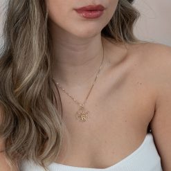 Collier Croix Celtique avec Initiale