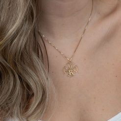 Collier Croix Celtique avec Initiale