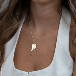 Alternative view of Collier Toi et Moi en 2 Tons