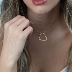 Collier Contour Cœur Ajouré