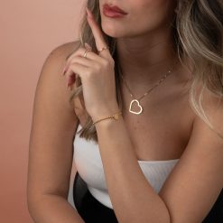 Collier Contour Cœur Ajouré