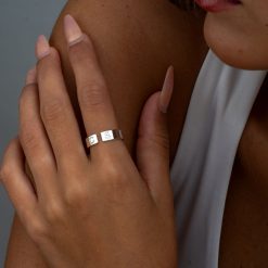 Alternative view of Bague Ouverte avec Zirconium