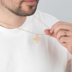 Collier Croix de Jérusalem Homme