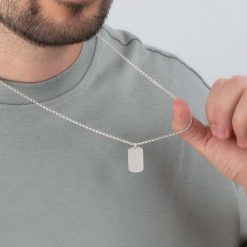 Collier Homme avec Plaque Militaire