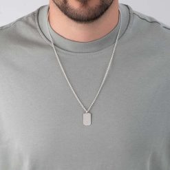 Collier Homme avec Plaque Militaire