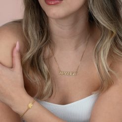 Collier prénom lettres majuscules