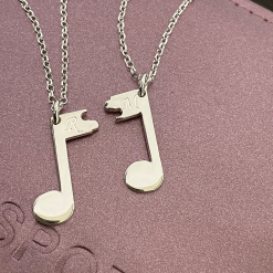 Colliers Note de Musique pour Couple