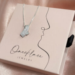 Collier Ruban en Argent et Zirconium Collier Ruban en Argent et Zirconium