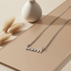 Collier Prénom avec Chaîne Cubaine argent