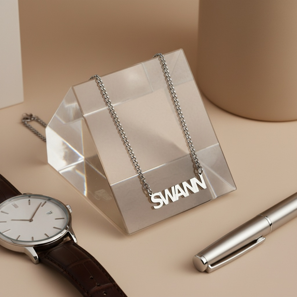 Collier Prénom avec Chaîne Cubaine Collier Prénom avec Chaîne Cubaine