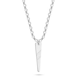 collier triangle homme en argent sterling