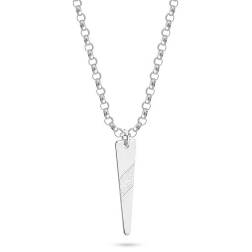 collier triangle homme en argent sterling