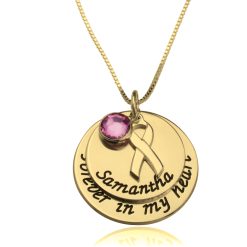 Collier Prénom avec Charms Octobre Rose