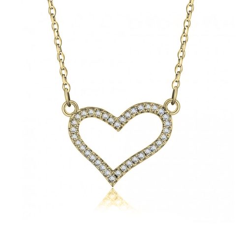 Collier Pendentif Cœur avec Zirconium