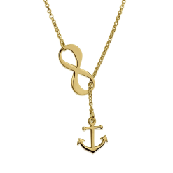 Collier Infini avec Ancre Marine