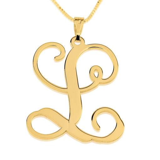Collier Initiale Ondulée