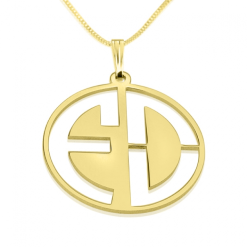 Collier Monogramme Lettres Capitales Découpées
