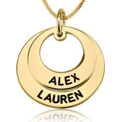 Collier Cercles Gravés pour Mamans