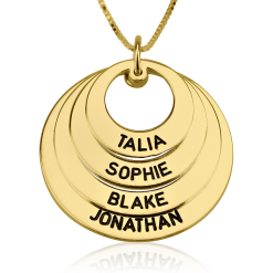 Collier Cercles Gravés pour Mamans