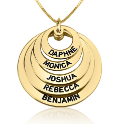 Collier Cercles Gravés pour Mamans