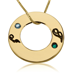 Collier Cercle Initiales et Cristaux