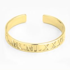 Bracelet Chiffres Romains en Relief