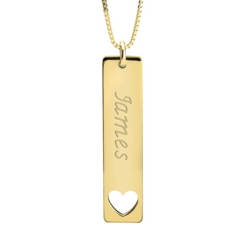 Collier Prénom Barre Verticale