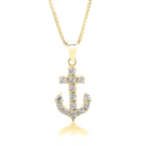 Collier Ancre Marine avec Zirconium