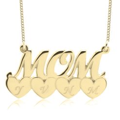 Collier Mom Cœurs et Initiales